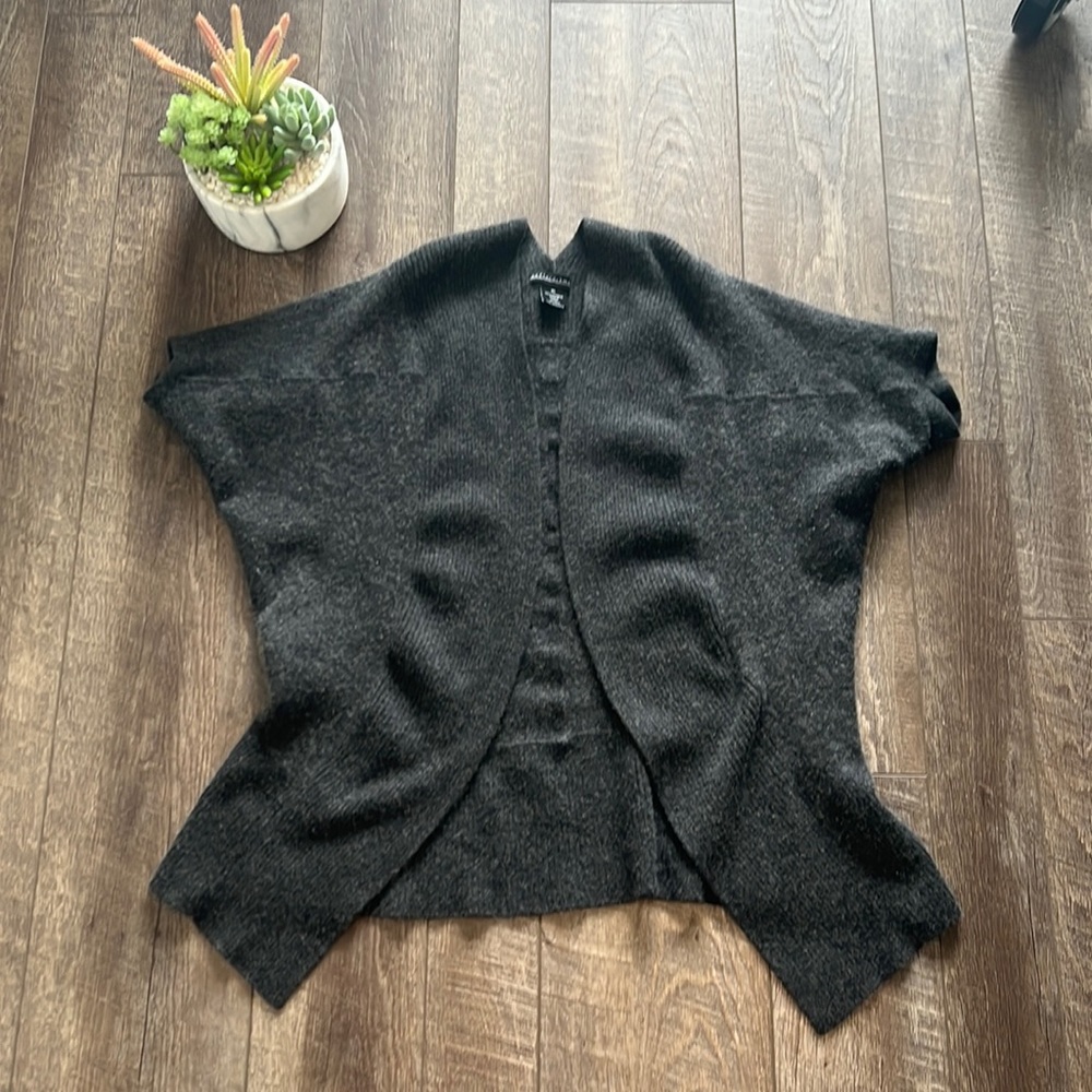 Sofia Cashmere gray open cardigan size XL B25